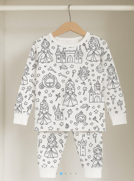 Pijama SanShop + 12 Canetinhas Coloridas que Saem na Lavagem + FRETE GRÁTIS